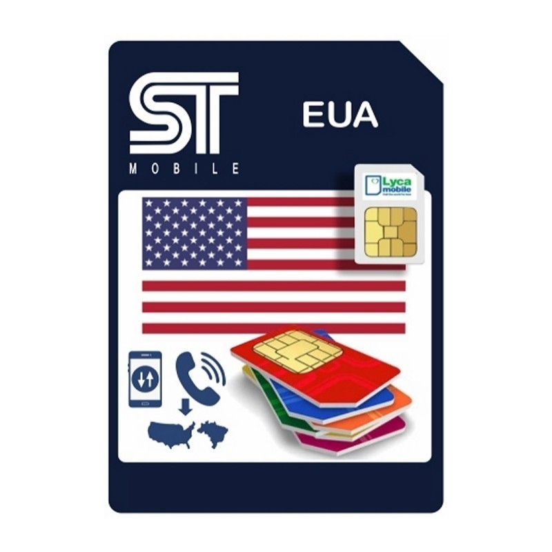 Chip EUA 30 dias  (ligações e dados móveis)